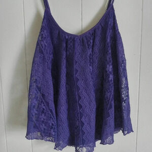 SmaleXPRESS Purple Crop top double layer / Lace